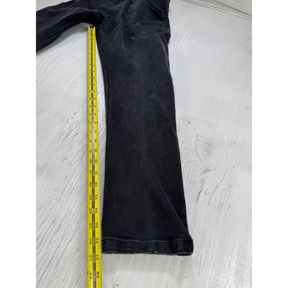 Levis 502 Regular Taper Jeans Mens 30x30 Black Denim Pants 29507-0001 - Picture 8 of 9